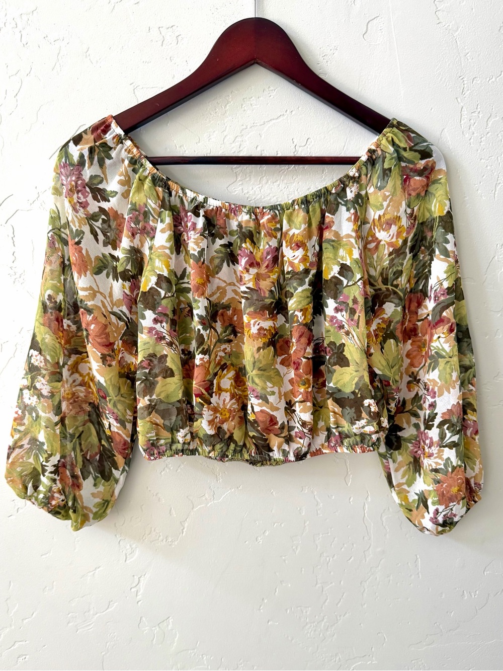 Show Me Your Mumu Lima Scrunch Top Floral Off Shoulder Boho Medium - Picture 3 of 9